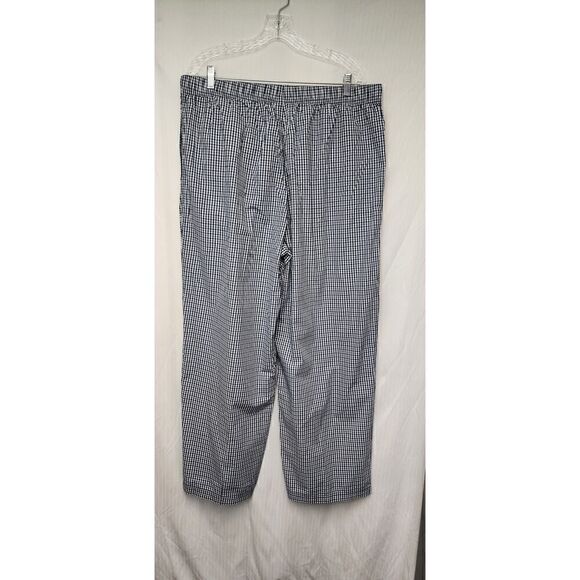 CREMIEUX LOUNGWEAR GINGHAMCHECKS BLUE/WHITE ELASTIC DRAWSTRING PAJAMA PANTS XL. - Picture 2 of 5